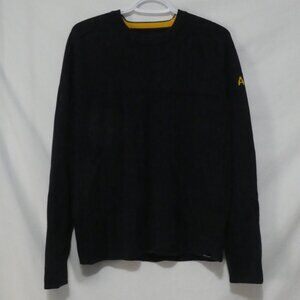 ABERCROMBIE & FITCH - A 92 | large | Classic Heavyweight Ribbed Navy Sweater